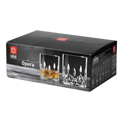 RCR Opera DOF Crystal Whiskey Glasses, 300ml, Set of 6