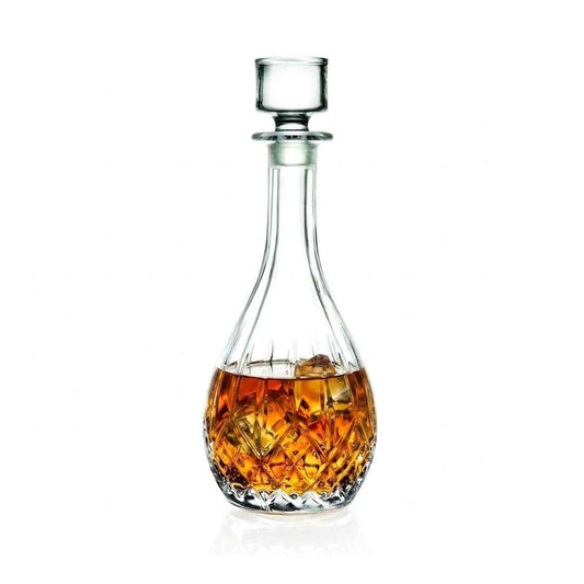 RCR Opera Crystal Glass Whiskey Decanter Bottle Round, 900ml