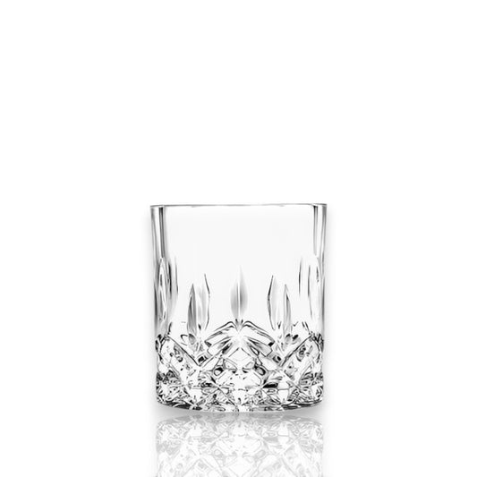 RCR Opera whiskey glasses elegantly designed with a crystal finish for enjoying fine spirits