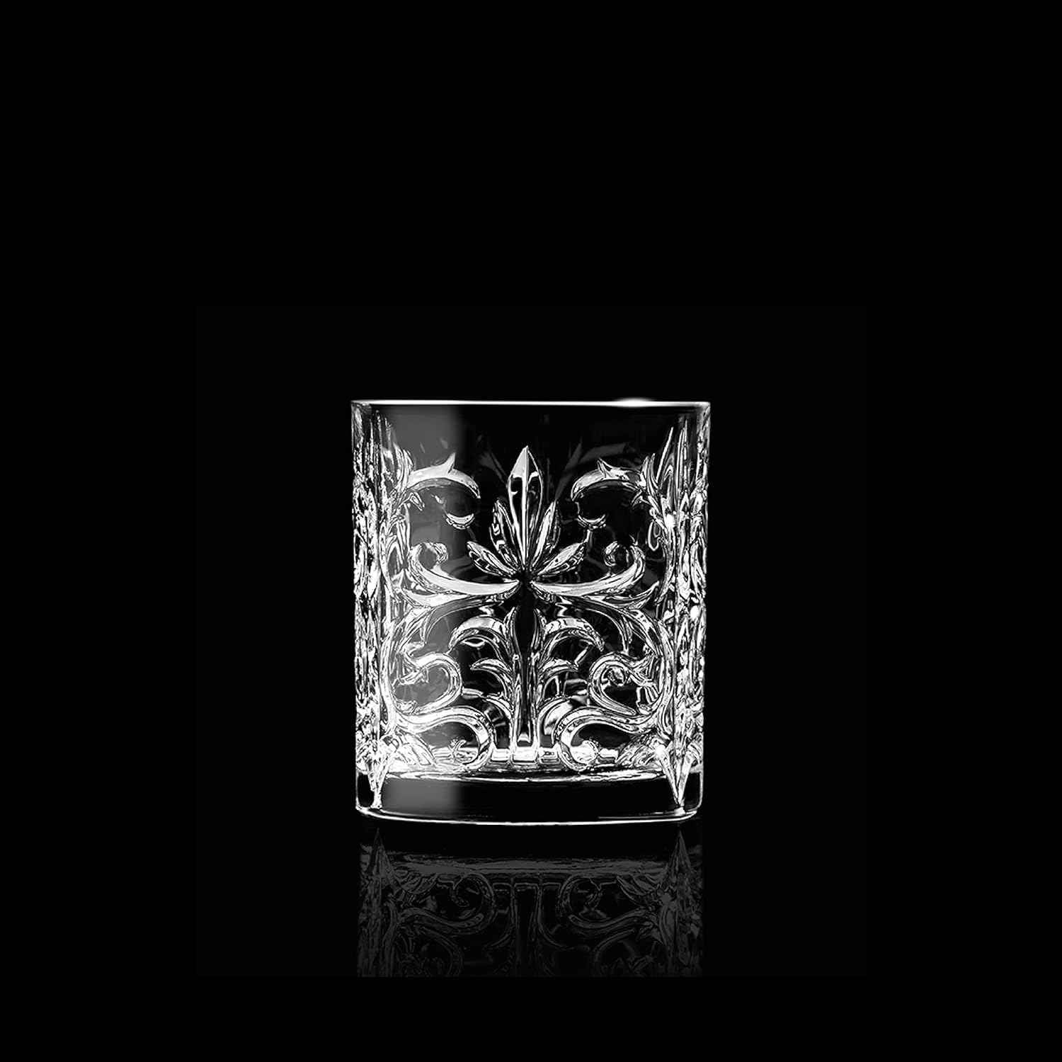 RCR Tattoo DOF Crystal Whiskey Glasses, 340ml, Set of 6
