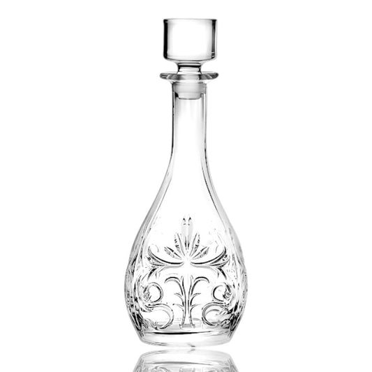 RCR Tattoo round whiskey decanter with elegant floral design for stylish beverage serving