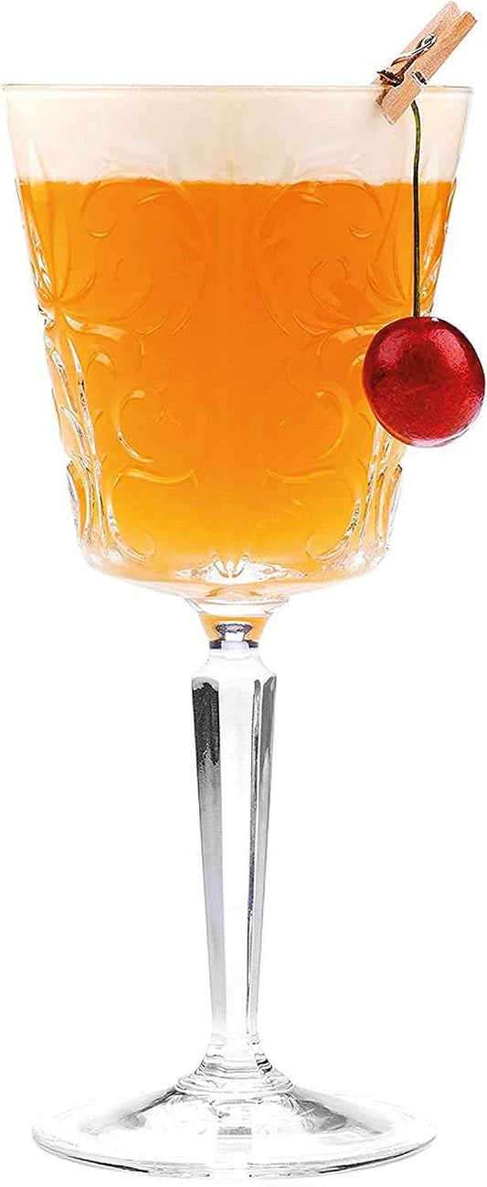 RCR Tattoo Wine Goblet Glasses, 290 ml, Set of 6