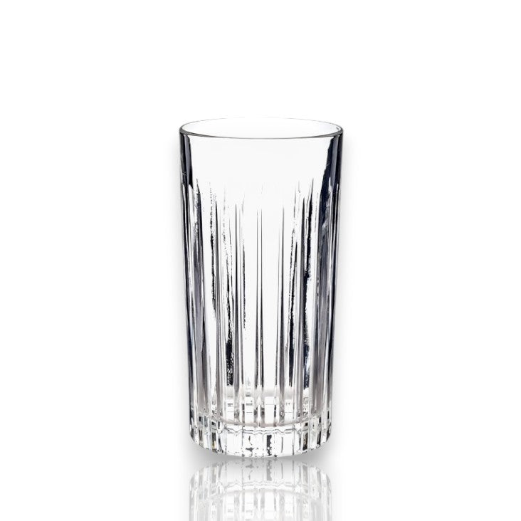 RCR Timeless cocktail glasses set featuring elegant vertical cut design for stylish sipping