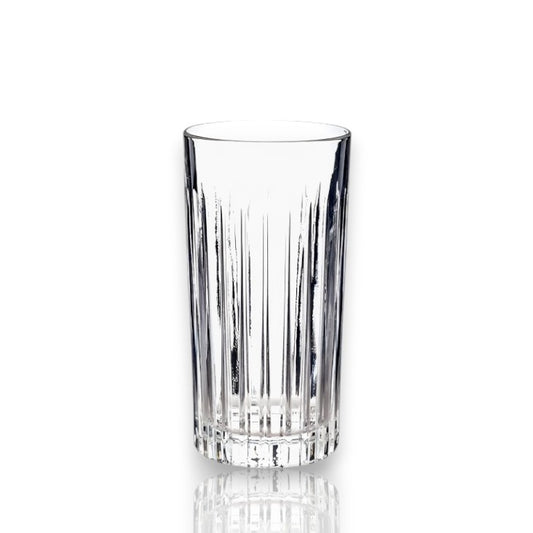 RCR Timeless cocktail glasses set featuring elegant vertical cut design for stylish sipping