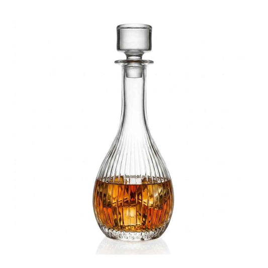 RCR Timeless Crystal Glass Whiskey Decanter Bottle Round, 900ml