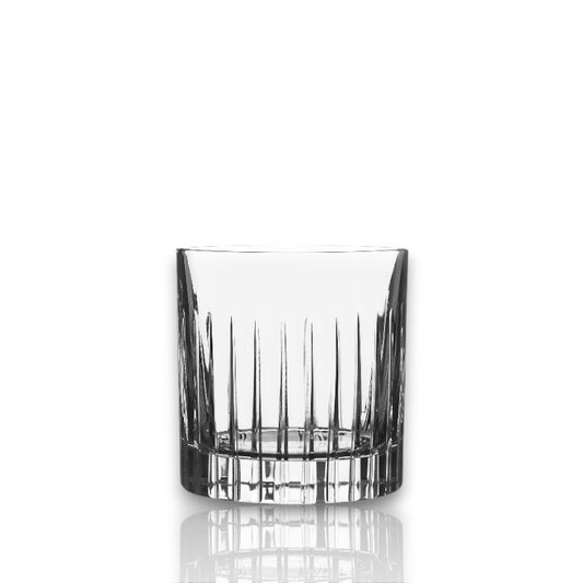 RCR Timeless whiskey glasses with elegant vertical cut design for enjoying classic drinks