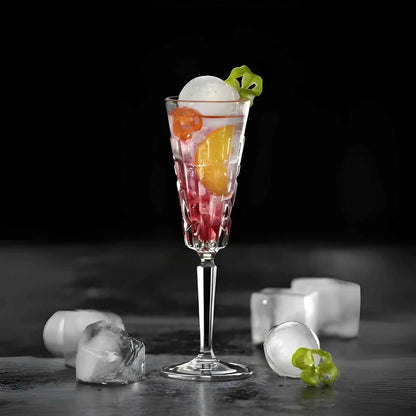 RCR Etna Champagne Flute Glass, 190 ml, Set of 6