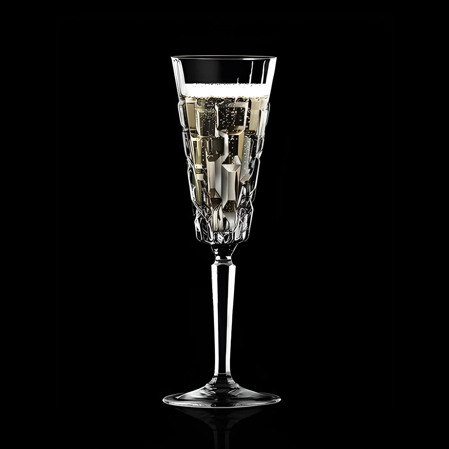 RCR etna champagne flute glasses black