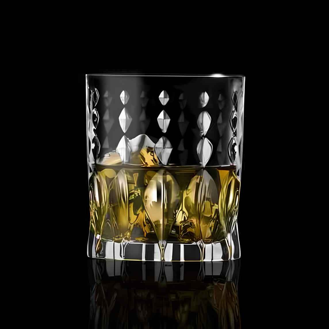 RCR Marilyn DOF Crystal Whiskey Glasses, 340ml, Set of 6