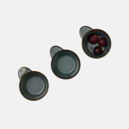 Rena Porcelain Teal Regular Cup 200ml Set of 3 in elegant design for serving drinks or snacks