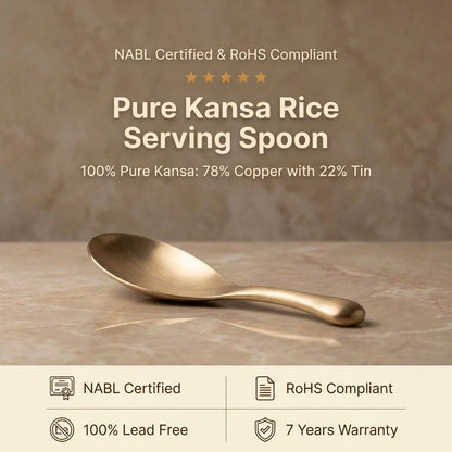 Pure Kansa Rice Serving Spoon – 100% Pure Kansa, NABL Certified & RoHS Compliant