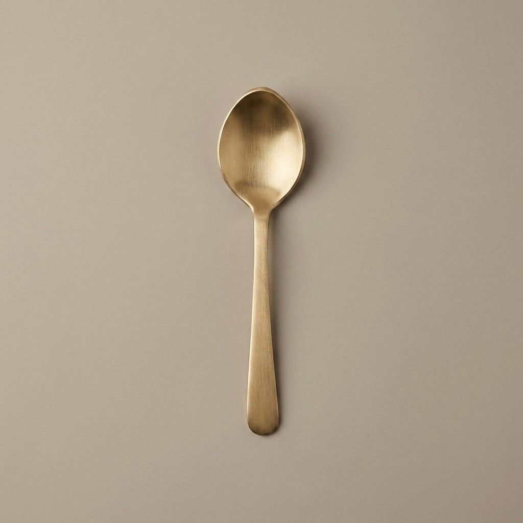 Pure Kansa Serving Spoon Ruby, Dessert Oval Small