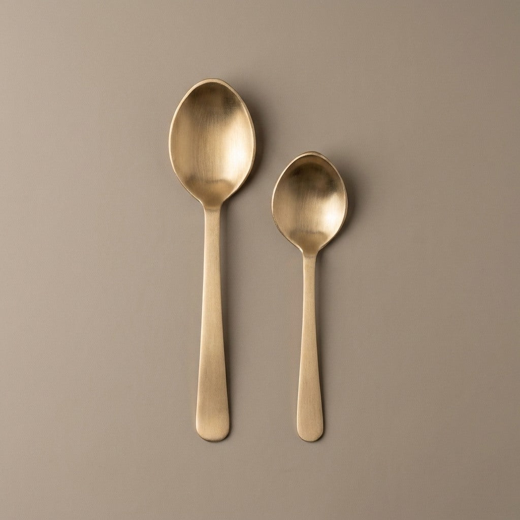 Ruby Oval Serving Spoon Small and Large size comparison