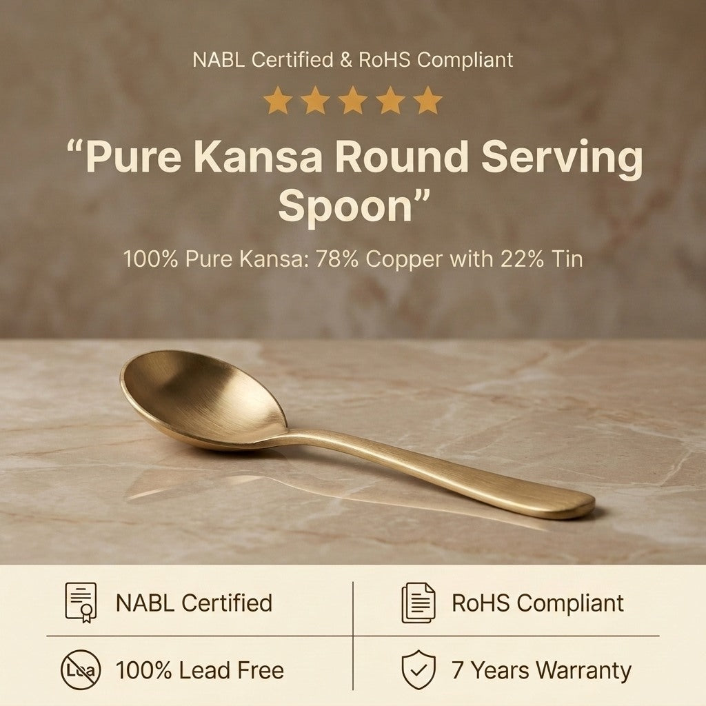 Pure Kansa Ruby Round Serving Spoon banner