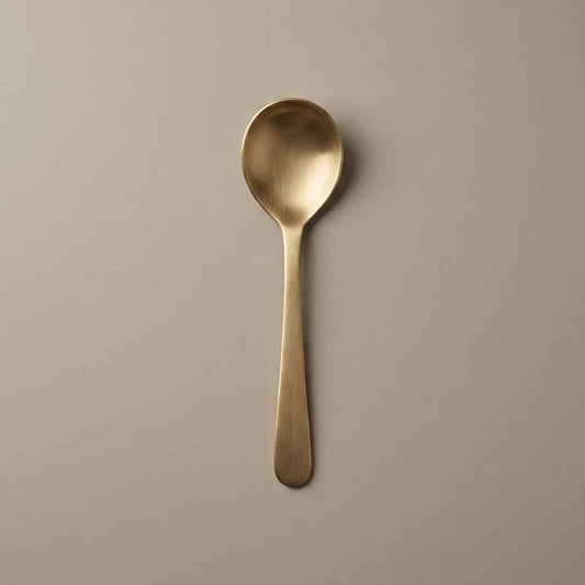 Pure Kansa Serving Spoon Ruby, Round Small