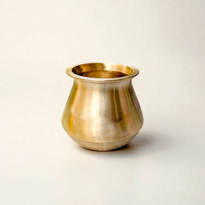 Satari kansa lota 425ml handcrafted brass water vessel with traditional design