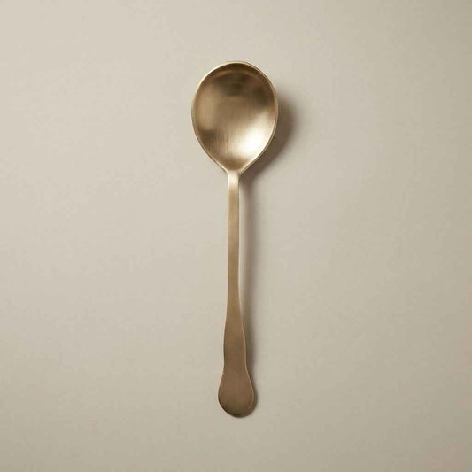 Pure Kansa Straight Serving Spoon, Large, Matte Finished