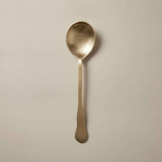 Pure Kansa Straight Serving Spoon, Small, Matte Finished