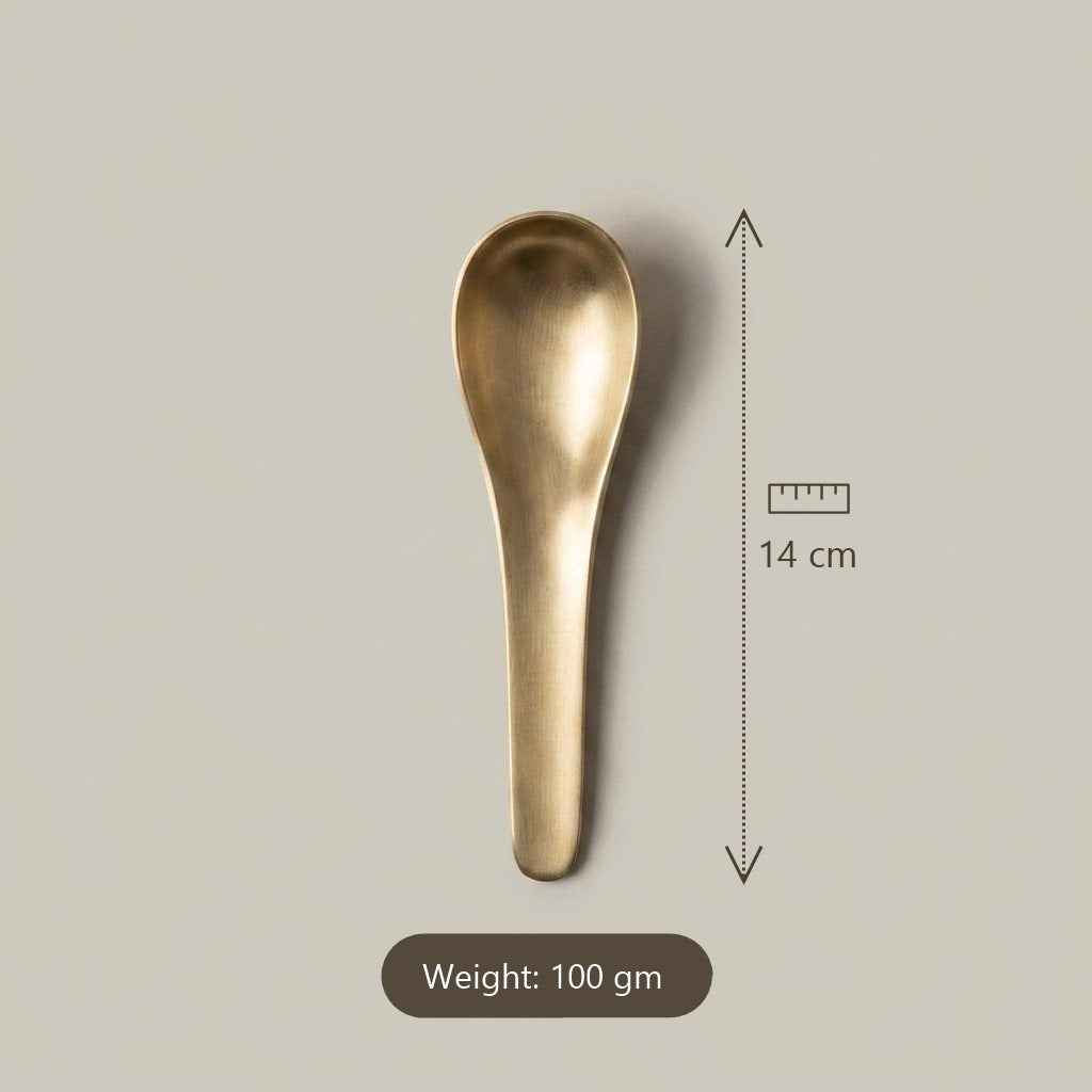 Pure Kansa Deep Soup Spoon, Matte Finished