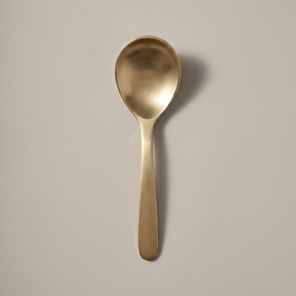 Pure Kansa Large Soup Spoon, Matte Finished
