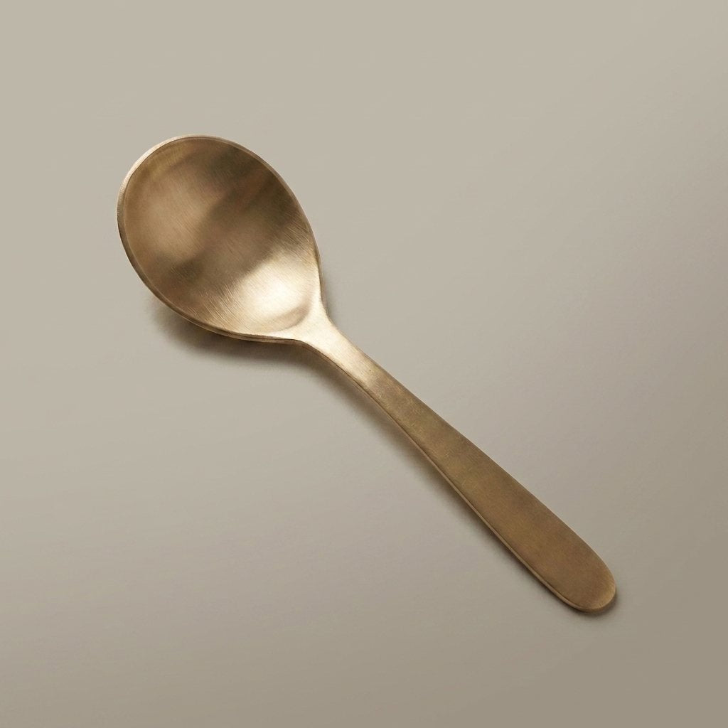 Pure Kansa Regular Size Soup Spoon, Matte Finished
