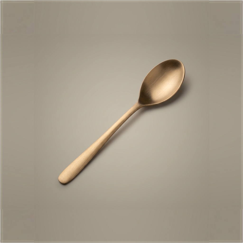 Pure Kansa Baby Spoon, Matte Finished - angle view 2