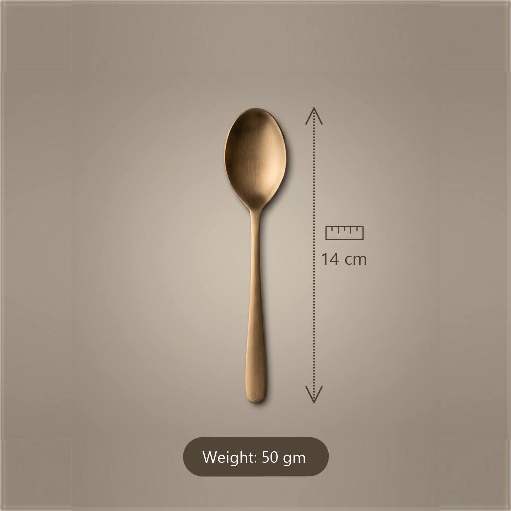 Pure Kansa Baby Spoon size chart - 14cm, 50gm