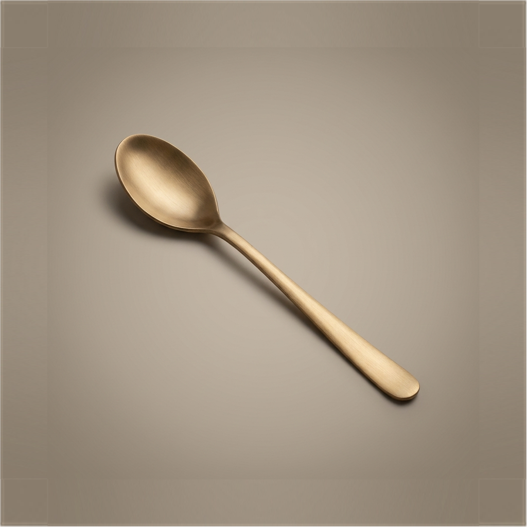 Pure Kansa Regular Spoon, Matte Finished - angle view 1