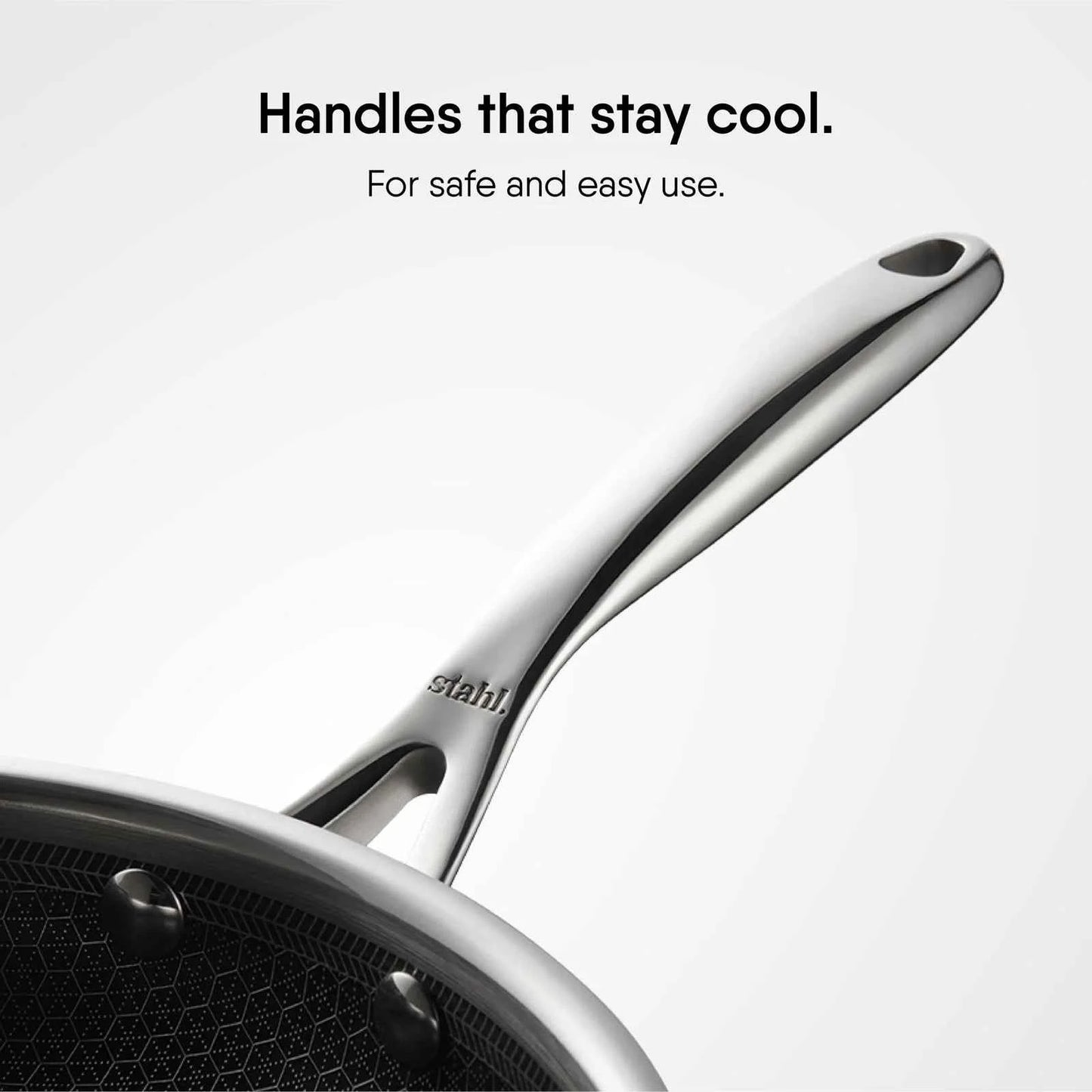 Stahl Artisan Hybrid Triply Non-Stick Fry Pan with Lid, 26 cm, 2.1 liters