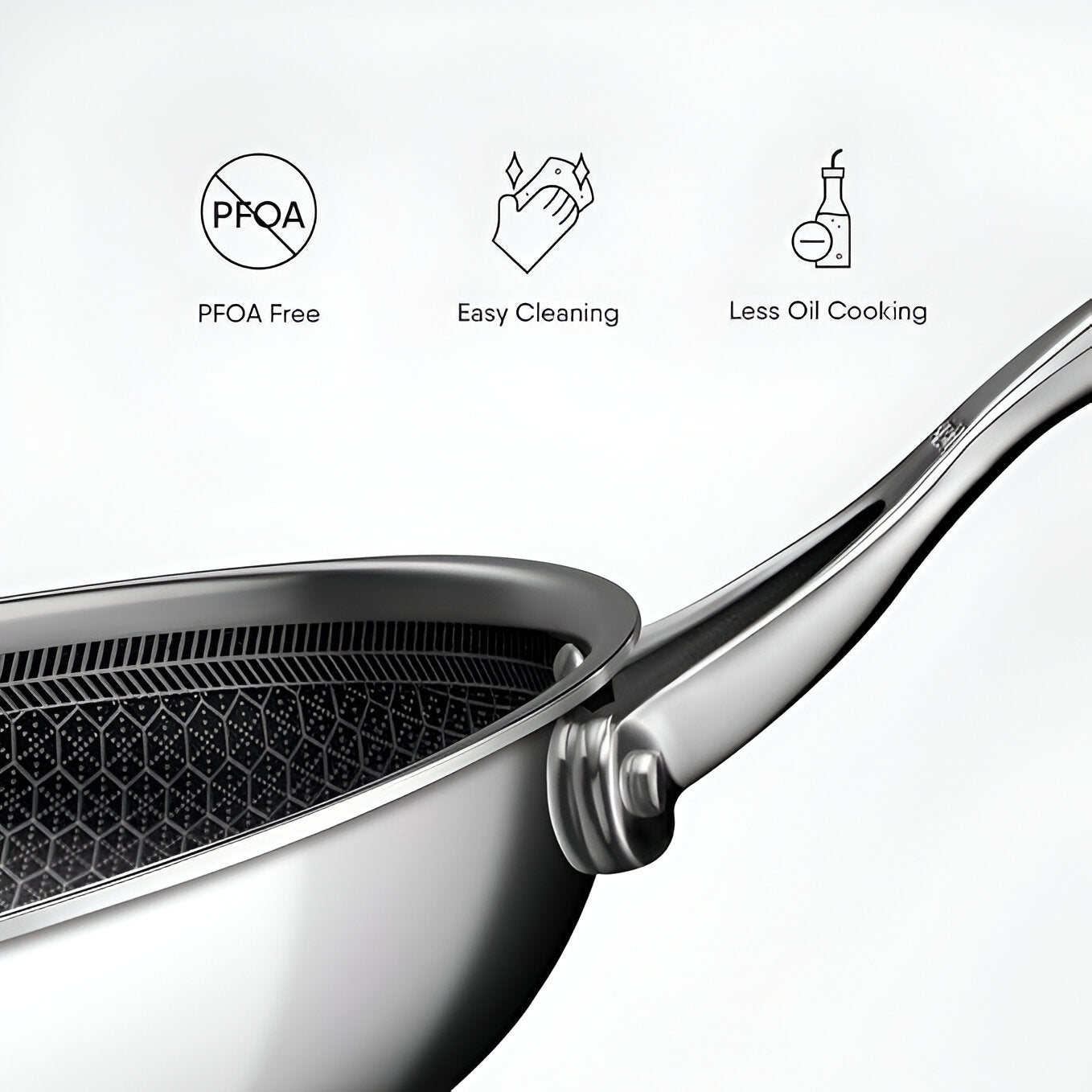 Stahl Artisan Hybrid Triply Fry Pan with Lid 24 cm featuring PFOA-free construction and easy cleaning