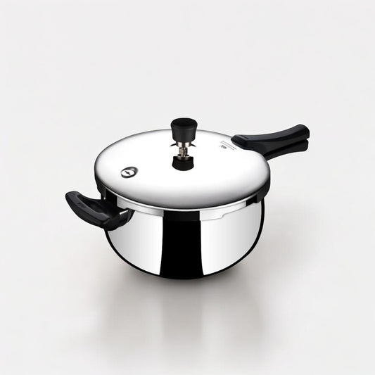 Stahl Xpress Triply Pressure Cooker 5 liters Belly with Sturdy Handles for Efficient Cooking