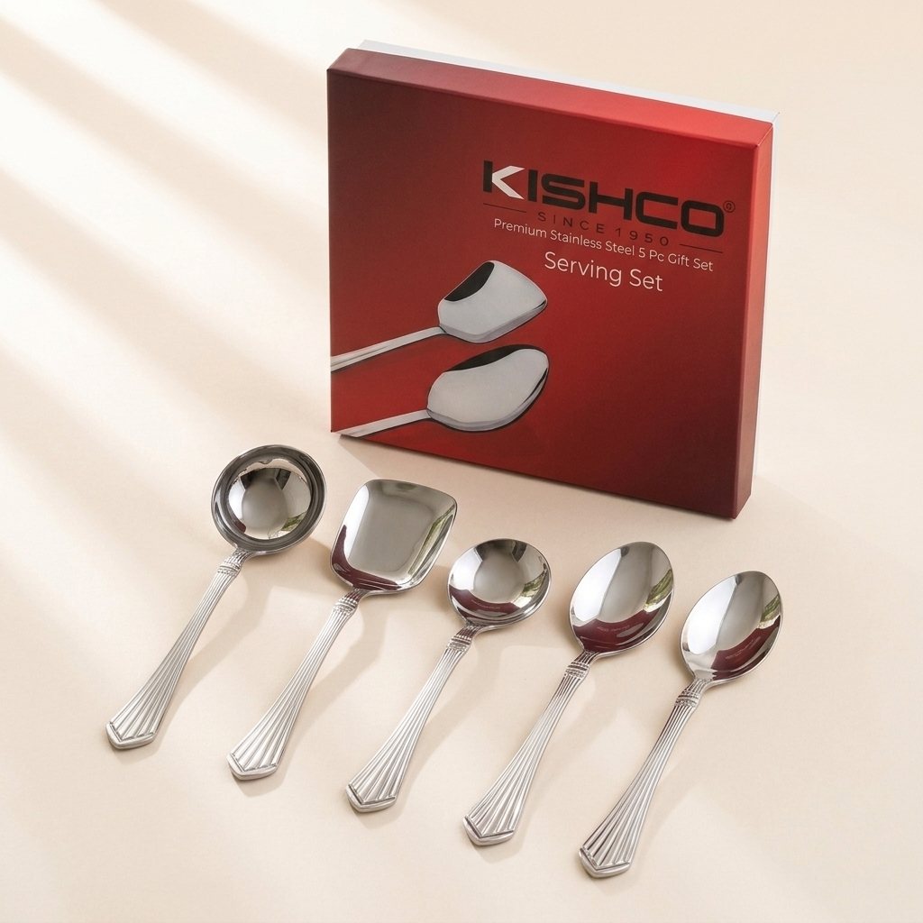 Kishco Symphony 5 piece serving set with gift box