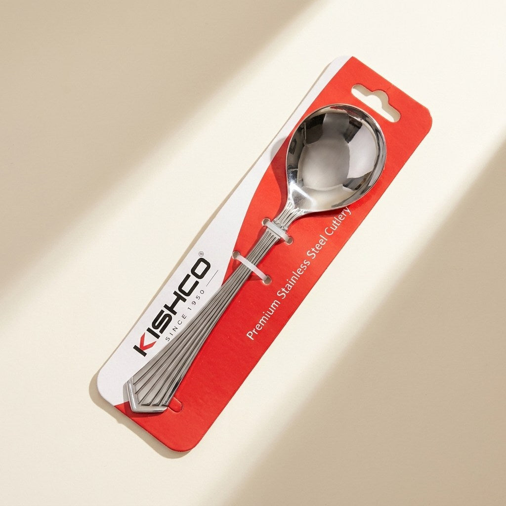 Kishco Symphony Serving Spoon, Round, Small, in packaging