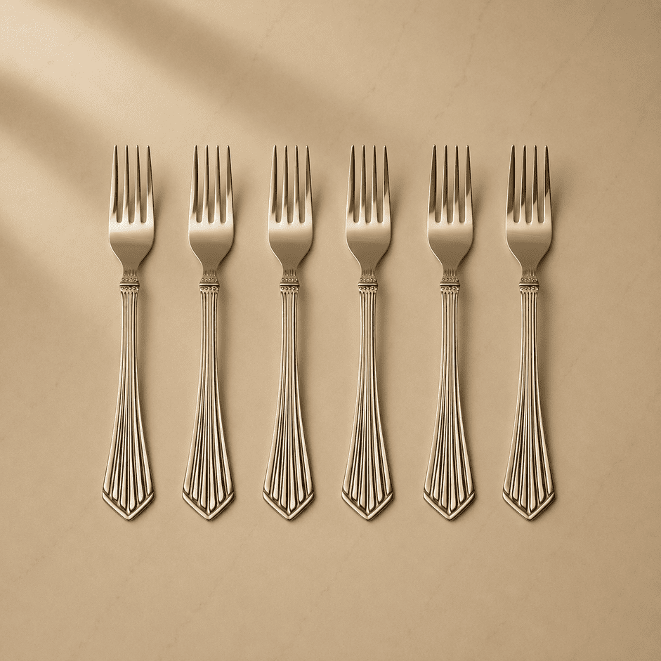 Kishco Symphony Dinner Fork, Set of 6, stainless steel cutlery