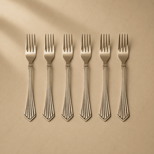 Kishco Cutlery Symphony Stainless Steel Dinner / Dessert Fork, Set of 6