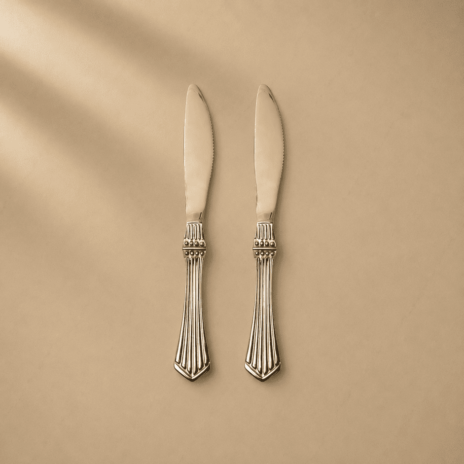 Kishco Cutlery Symphony Stainless Steel Dinner / Dessert Knife, Set of 2