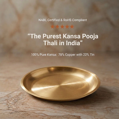 The Purest Kansa Pooja Thali in India — NABL certified, RoHS compliant, 78% copper 22% tin bronze