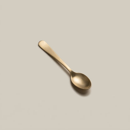 Pure Kansa Tea Spoon, Matte Finished – angled view 1