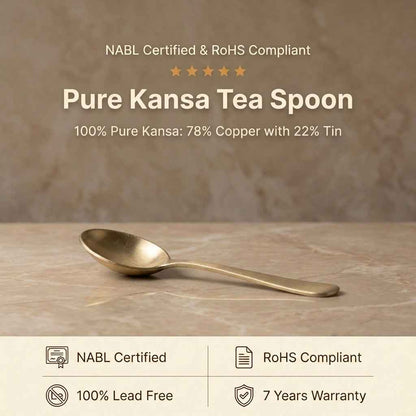 Pure Kansa Tea Spoon, Matte Finished