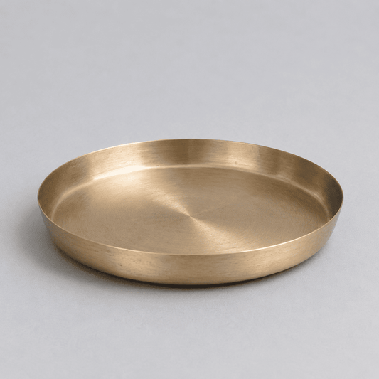 Classic Kansa Thali, Bronze Dinner Plate, 12.75 inch (32cm)