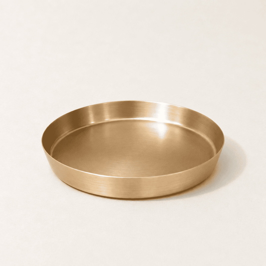 Classic Kansa Thali, Bronze Dinner Plate, 11 inch (28cm)