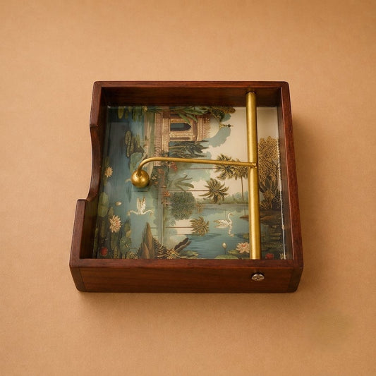 Tropical Serenity Wooden Napkin Stand - Hero