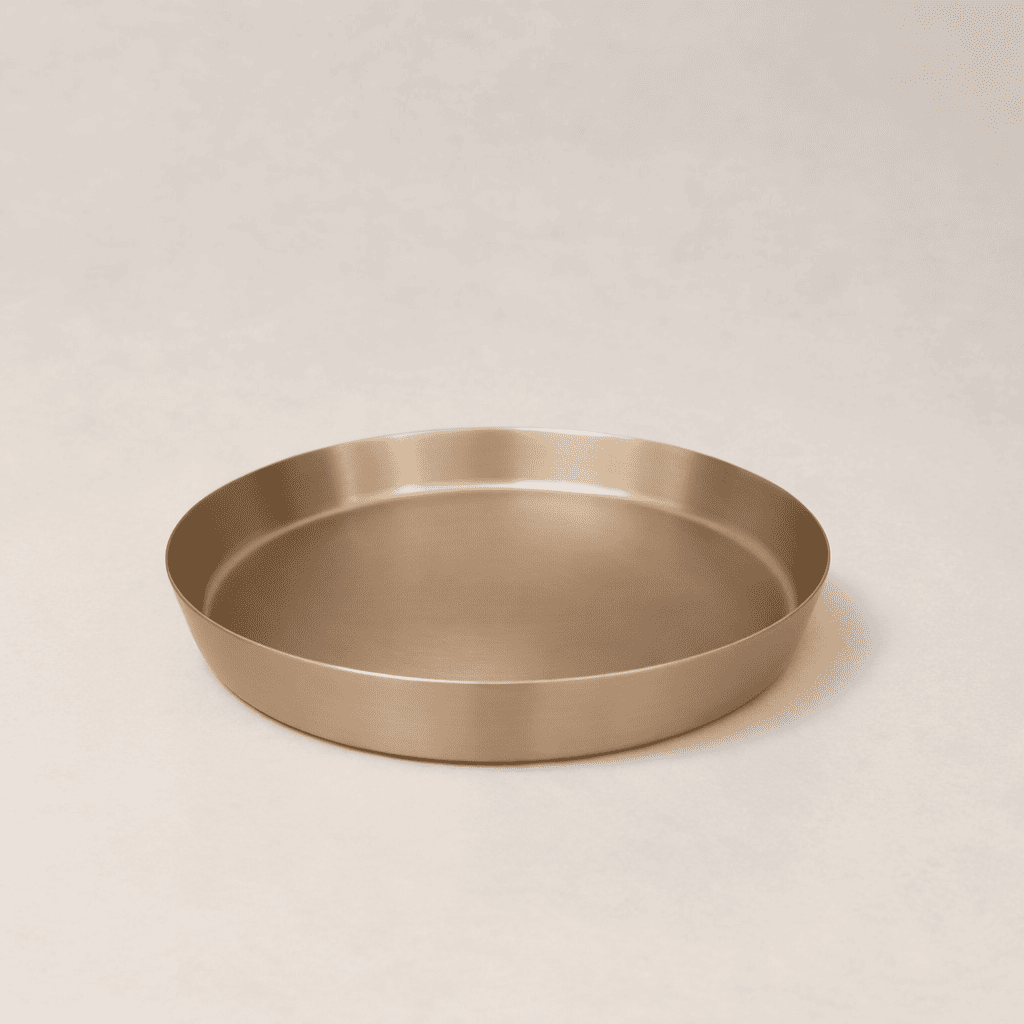 Classic Kansa Thali, Bronze Dinner Plate, 11 inch (28cm)