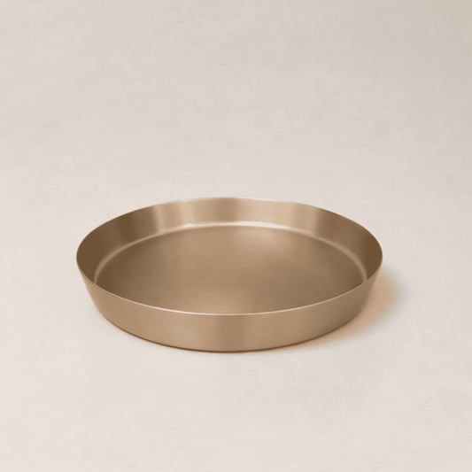 Classic Kansa Thali, Bronze Dinner Plate, 11 inch (28cm)