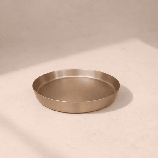 Classic Kansa Thali, Bronze Dinner Plate, 10.25 inch (26cm)