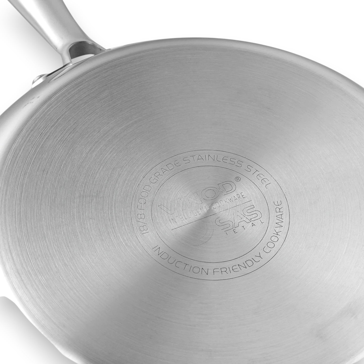 Vinod Platinum Triply Stainless Steel Frypan 16cm with Induction Friendly Cookware Feature