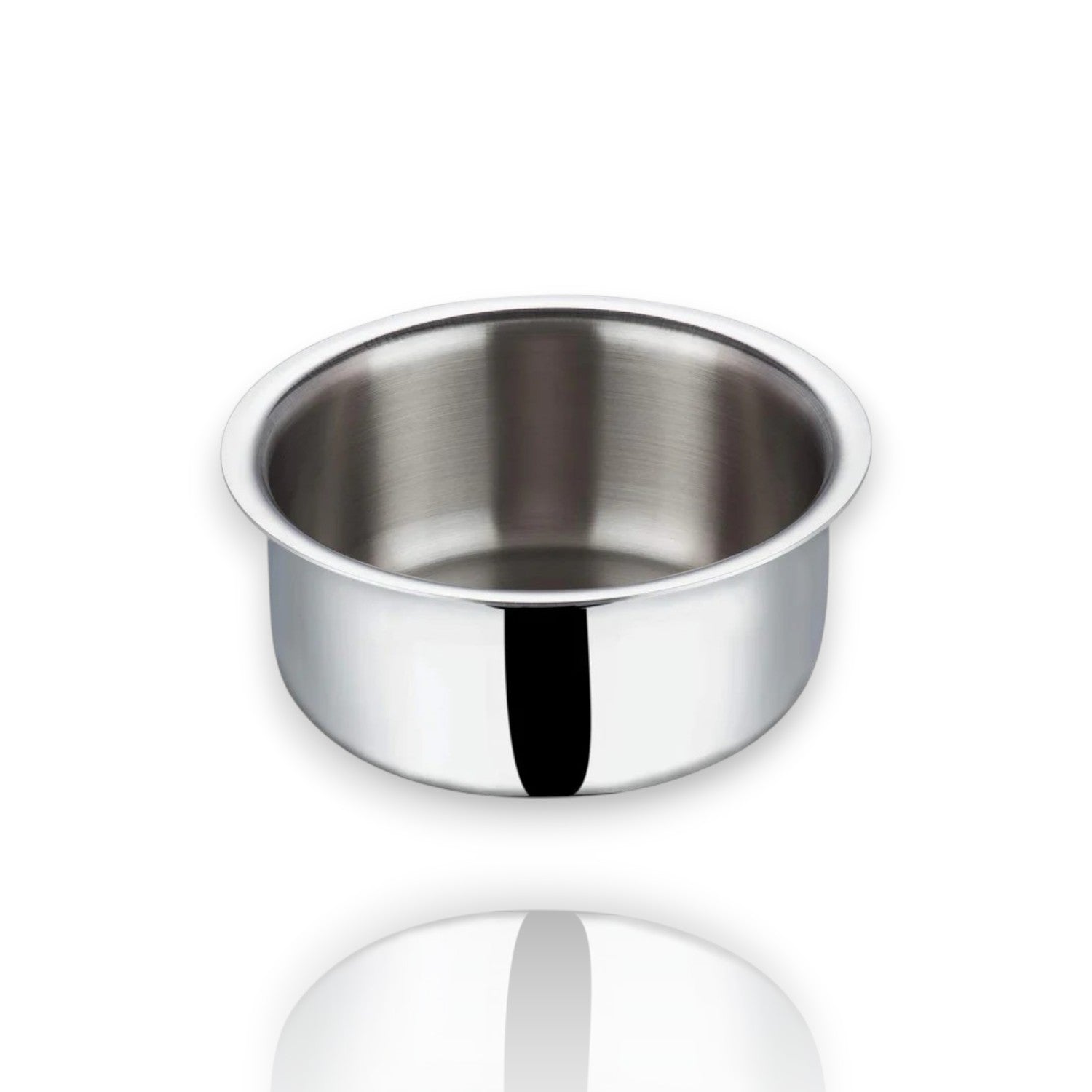 Vinod Platinum Triply Stainless Steel Patila Tope 22cm 4.5L for efficient cooking and durable use.