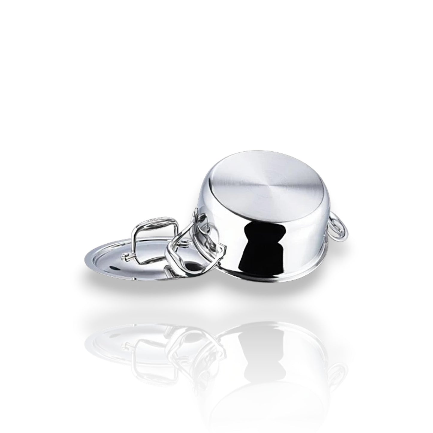 Vinod Platinum Triply Stainless Steel Saucepot 24cm 5L showcasing a sleek design and durable finish