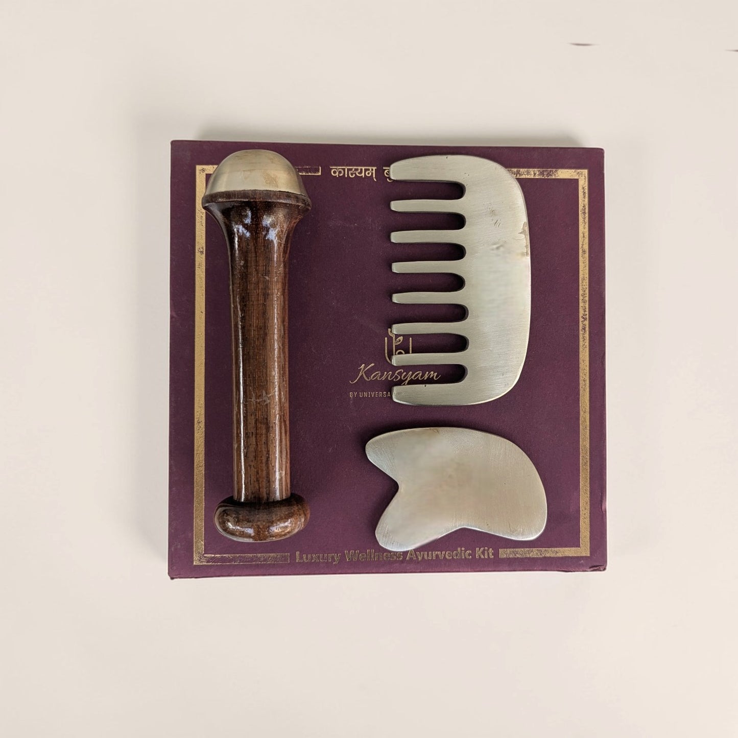 Pure Kansa Wellness Kit - 1 Comb, 1 Massager, 1 Gausha
