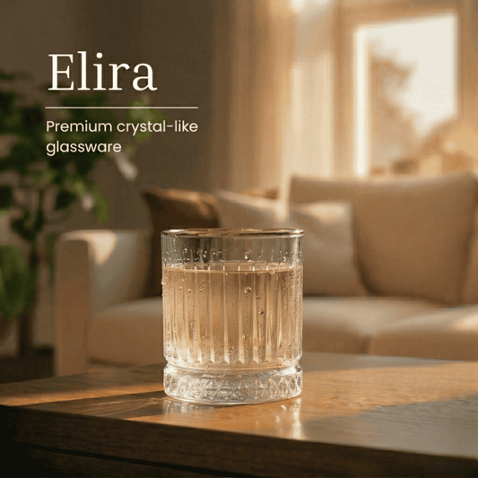 Elira Aurelia Premium glasses with Golden line, Set of 6, 300ml